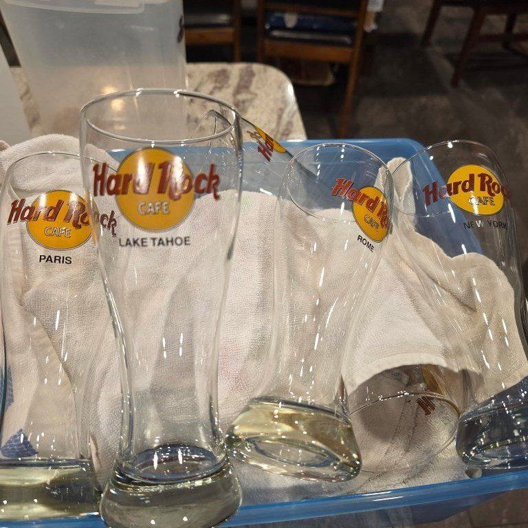 Hard Rock Cafe Pilsner Glasses