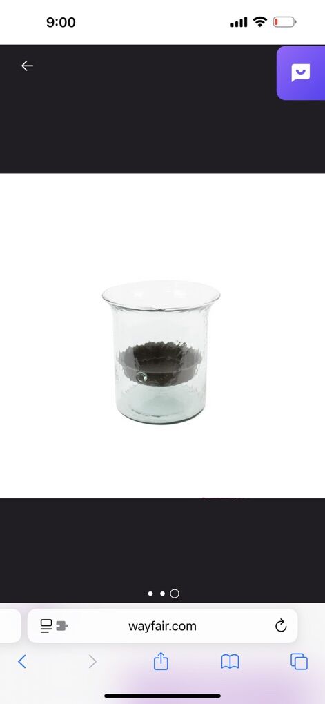 NEW Giant Glass Candle Cylinder with Rustic Insert