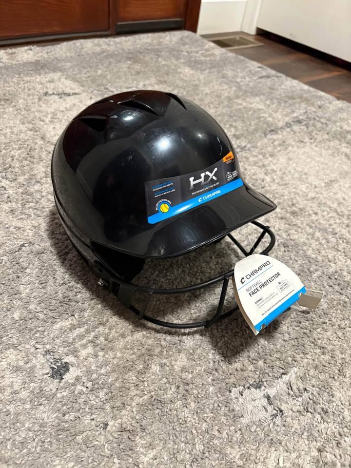 Brand new Champro HX size Medium 6 1/2”-7” softball helmet $25 cash/venmo in Draper