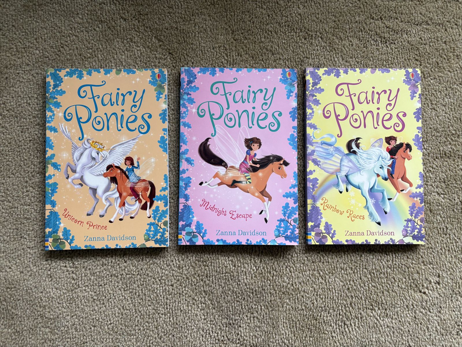 3 Usborne Fairy Ponies Books, by Zanna Davidson