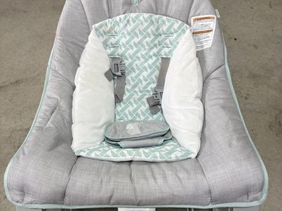 Ingenuity Infant Bouncer Seat with Vibration - Grey & Mint Green