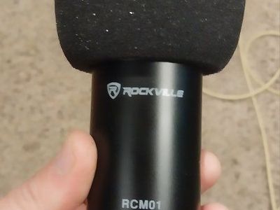 Rockville RCM01 Studio Condenser Microphone with Foam Windscreen Filter