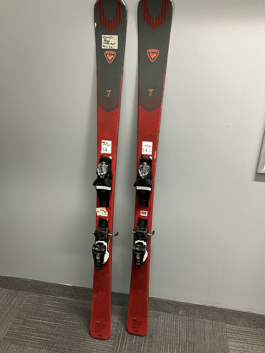 Heavily Used Rossignol Exp Bslt Ski w/ Look Nx12 Demo Bindings - 167CM