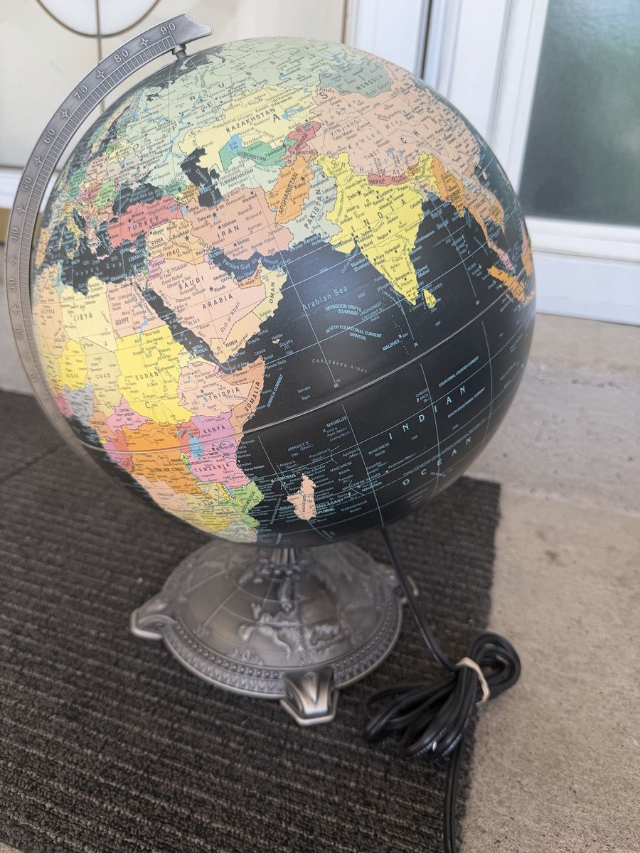 Replogle Globes 12" World Nation Masterpiece Globe with Raised Relief and Internal Light