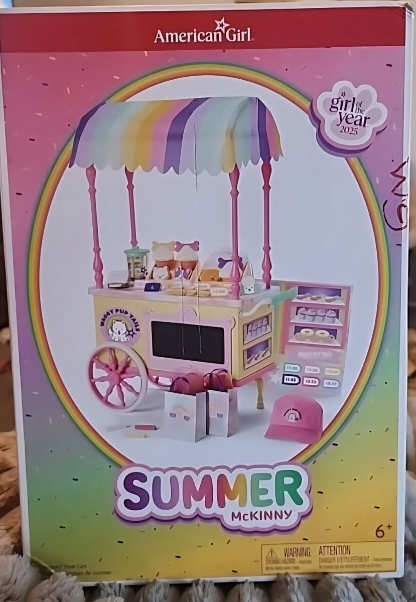 American Girl Summer McKinney Bake Sale Cart Doll
