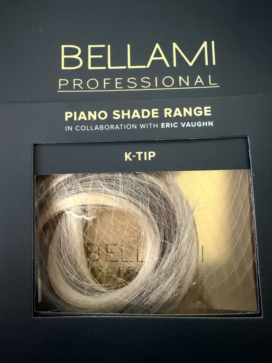 New. Bellami Professional K-Tip Keratin Tip Hair Extensions - Charcoal Latte #60/1CC/80 Eric Vaughn 16” 25 Grams