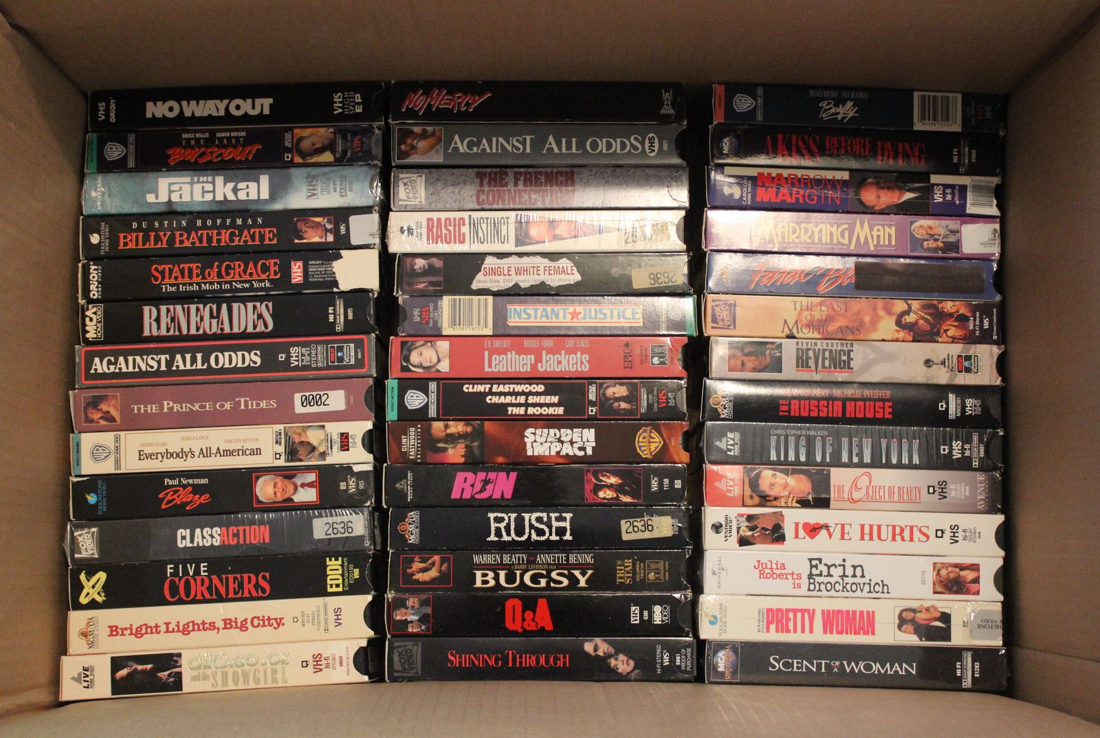 44 VHS Movies For Sale