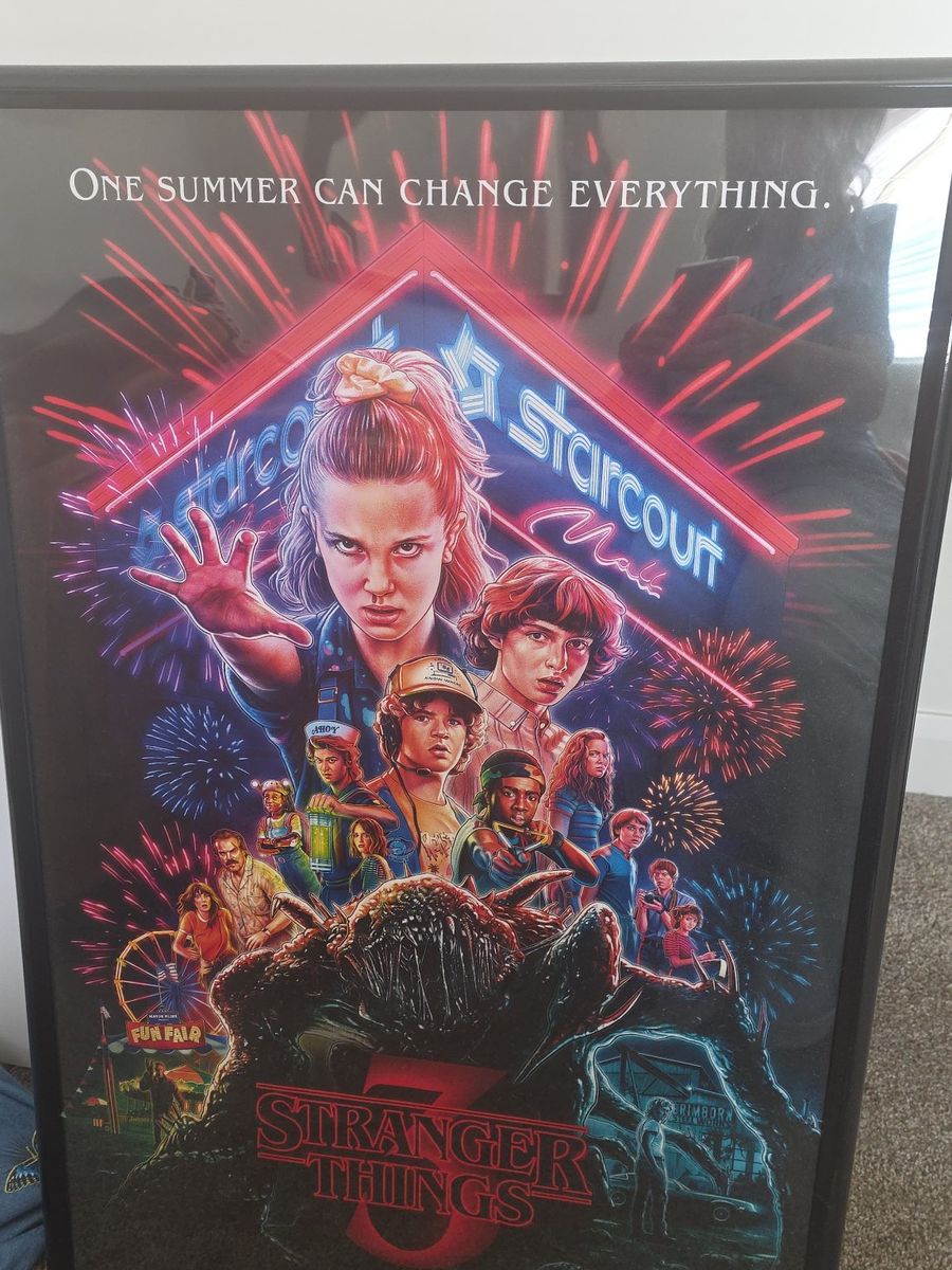Stranger Things 3 Starcourt Mall Framed Poster "One Summer Can Change Everything" Collectible