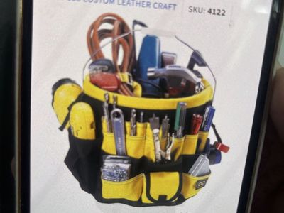 CLC Custom LeatherCraft 4122 61-Pocket Tool Bucket Organizer - Black/Yellow