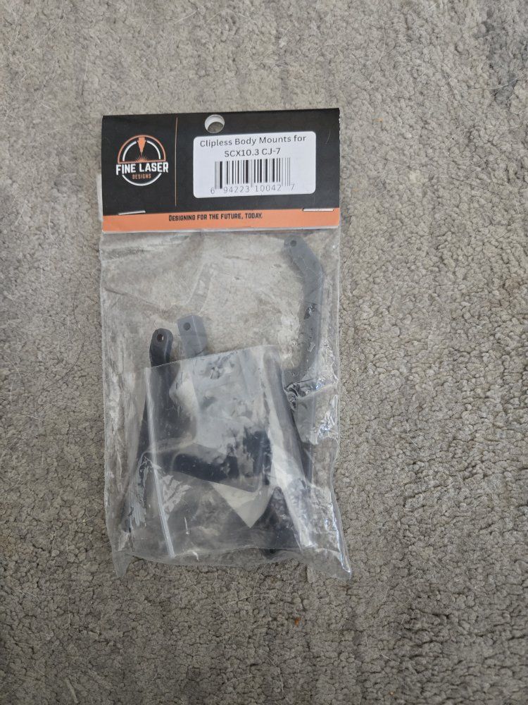 Fine Laser Designs Clipless Body Mounts for Axial SCX10.3 CJ-7