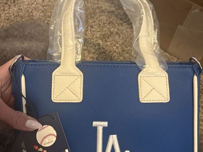 New MLB Los Angeles Dodgers Mini Tote Bag Blue White With Tags