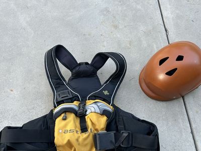 Whitewater PFD and helmet