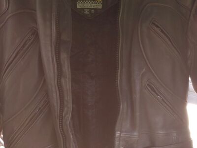 Vintage Leather FIELD SHEER Motor Cycle Racing Coat Size 44/54 Medium Long