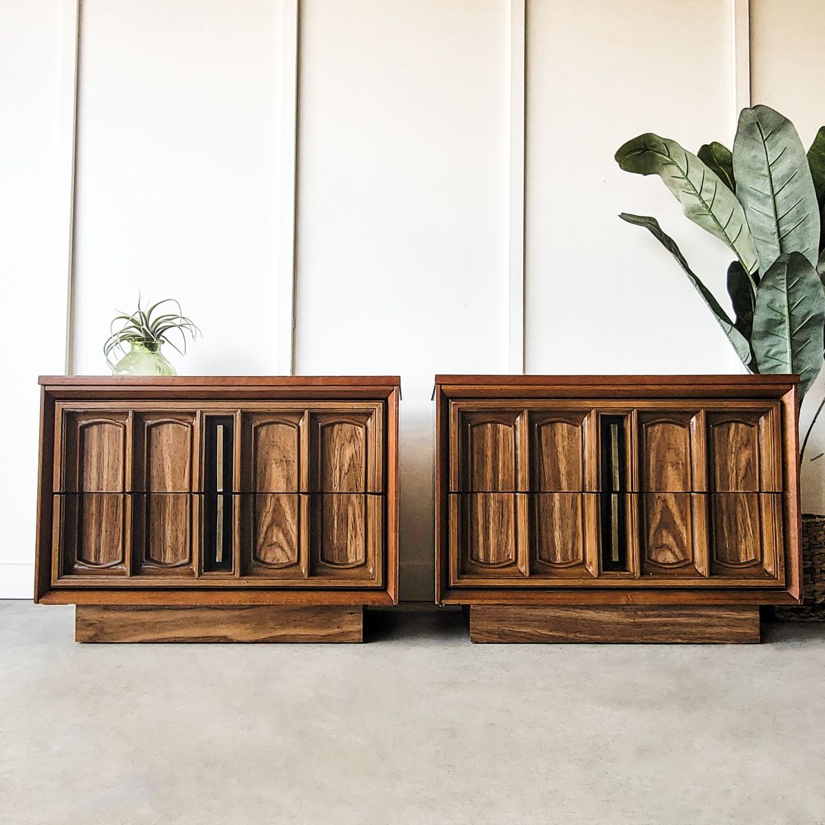 *FREE DELIVERY* Vintage MCM Brutalist Nightstands!