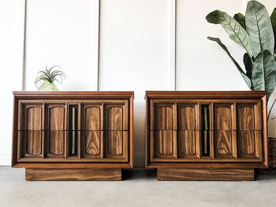 *FREE DELIVERY* Vintage MCM Brutalist Nightstands!