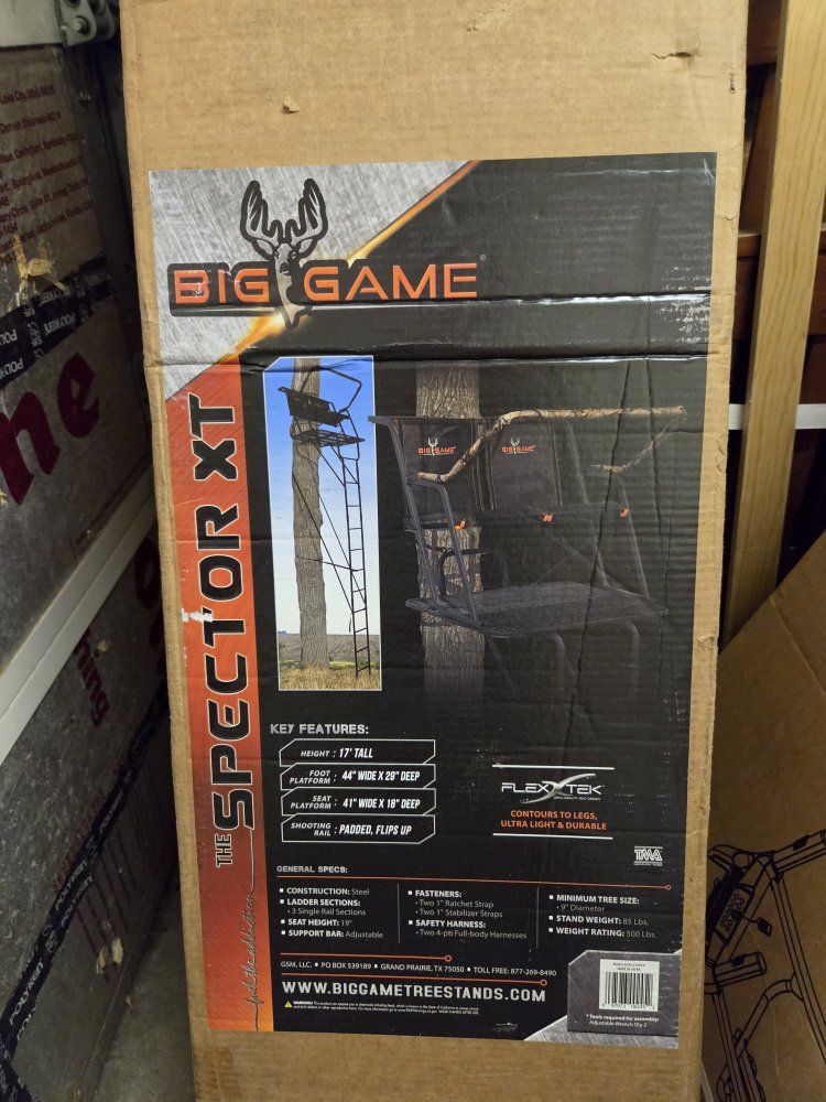 Big Game The Spector XT 17' Tall Ladder Tree Stand - New in Box