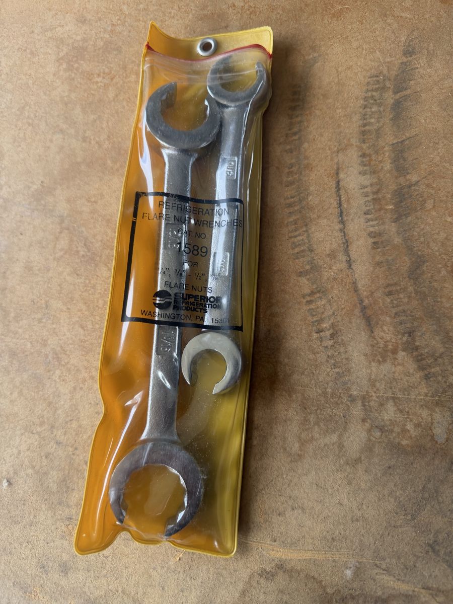 Vintage Superior Refrigeration Flare Nut Wrench Set #1589 (1/4", 3/8", 1/2", 5/8")