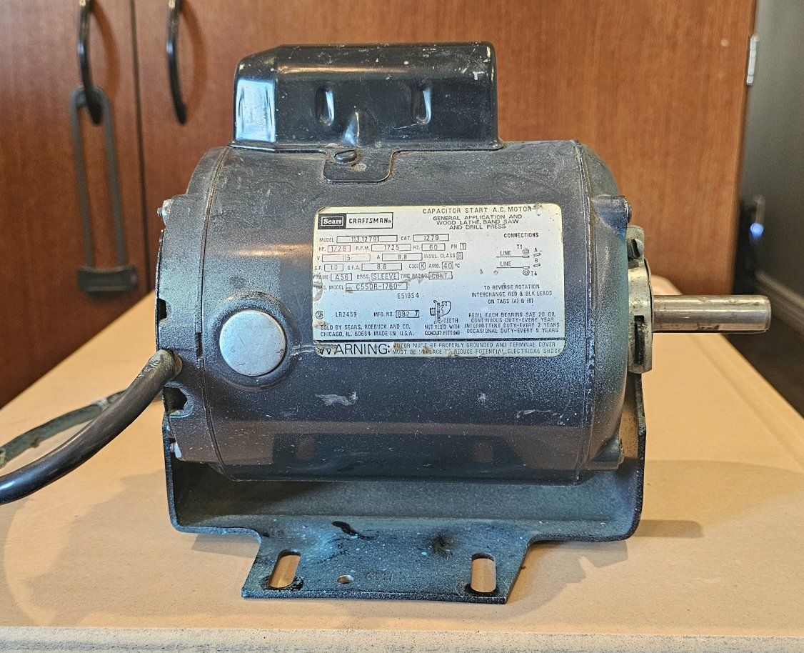 Sears Craftsman 1/2 HP 1725 RPM Capacitor Start AC Motor