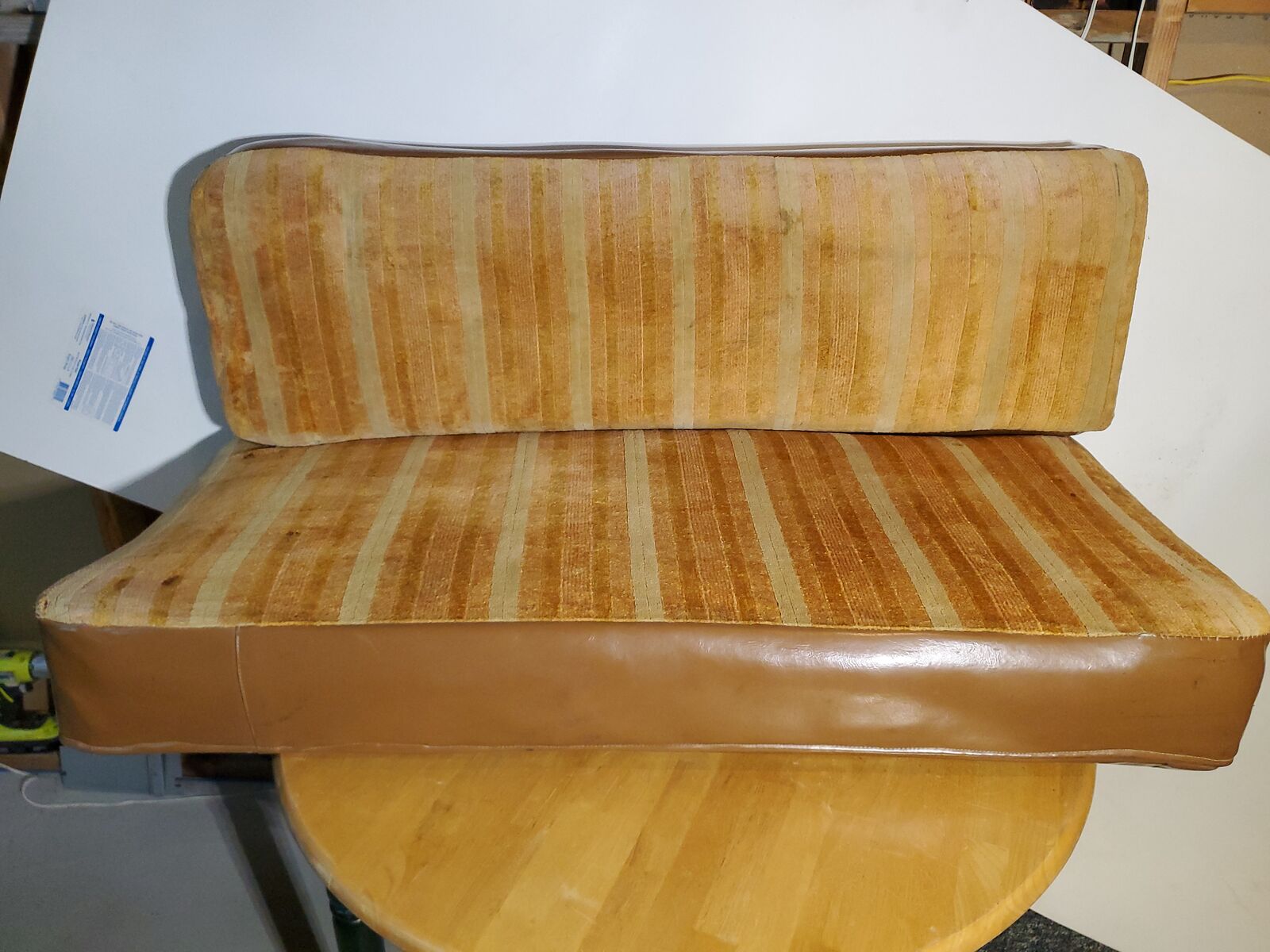 Vintage Vista Liner truck camper cushions