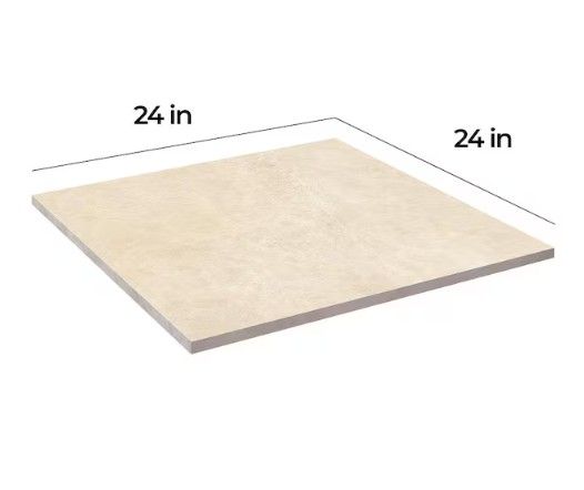 Qty 14 Porcelain Tile Pavers 24x24 -White/Matte
