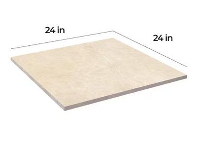 Qty 14 Porcelain Tile Pavers 24x24 -White/Matte