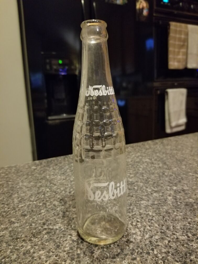 VINTAGE - NESBITT'S 1960'S ORANGE SODA BOTTLE