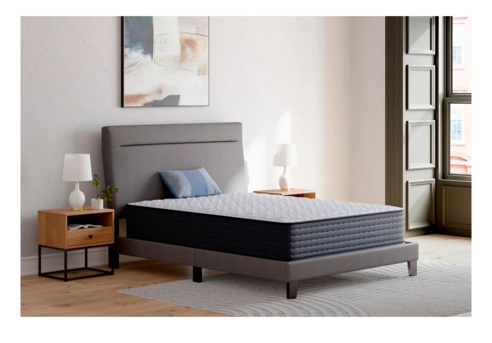 New In Box 12" twin mattress Topper - White & Black - Model CL-E230P-R-T-GG