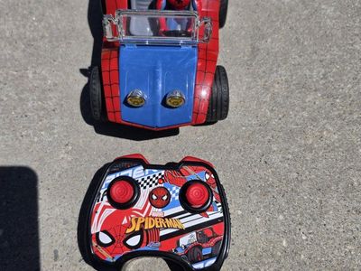Marvel Spider-Man Remote Control Buggy with Spider-Man Figure - Red/Blue, Pre-Owned