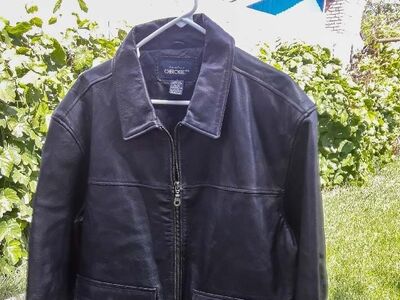 VIntage Genuine Leather Bomber Jacket - Large