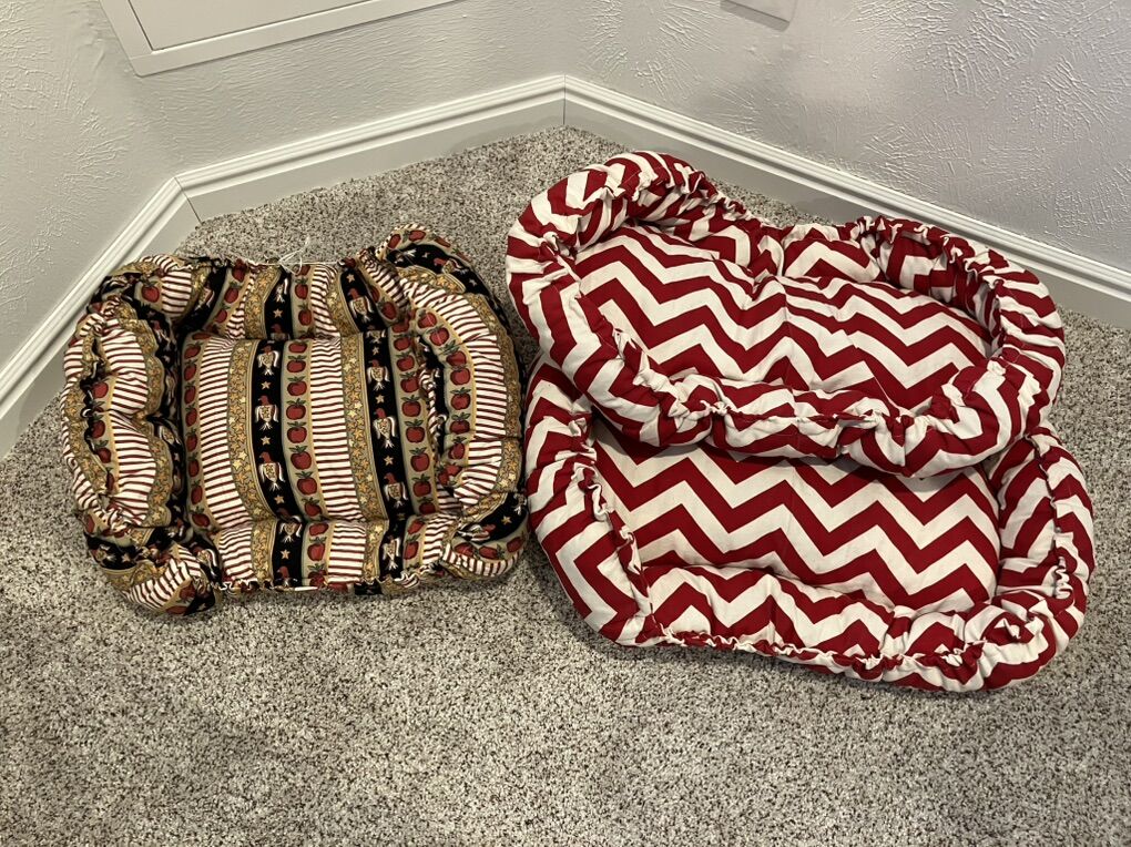 Handmade Pet Bed Stuffed With Fabric Scraps