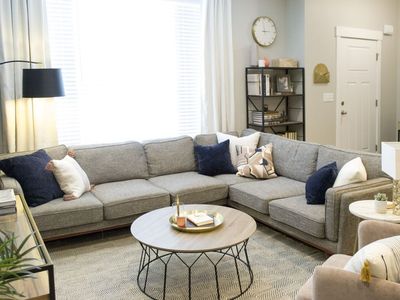 Mid Century Modern Gray Sectional Sofa