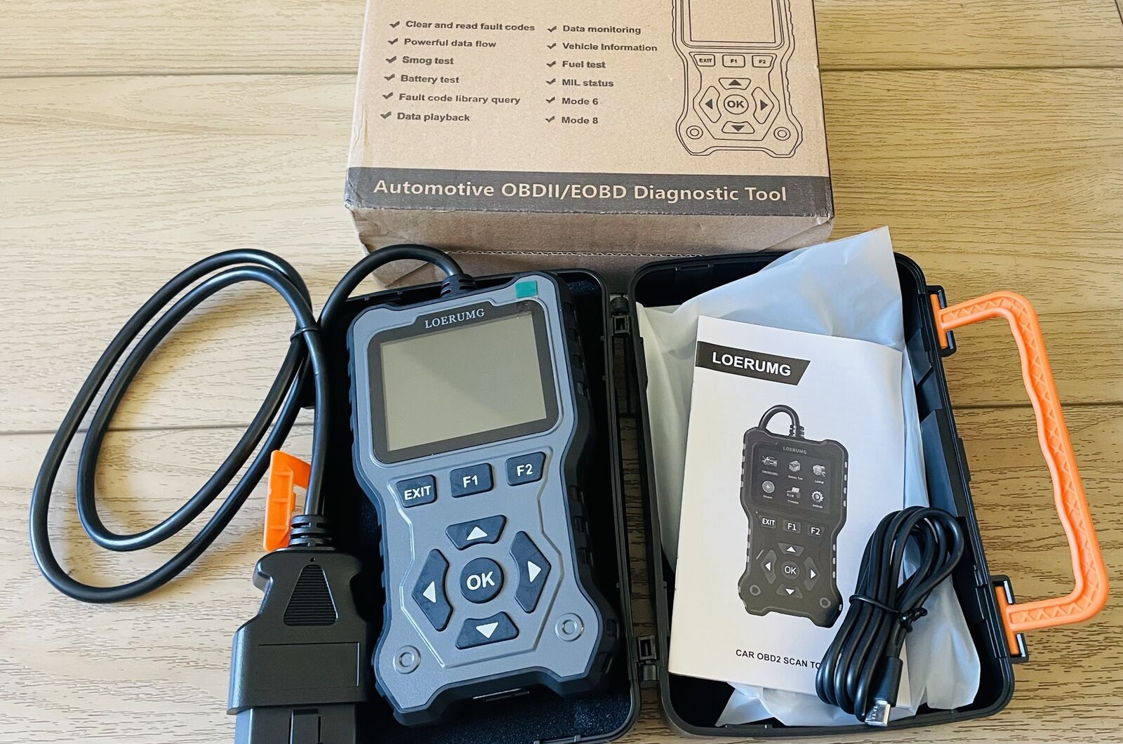 New in box OBD2 Scanner with carry box