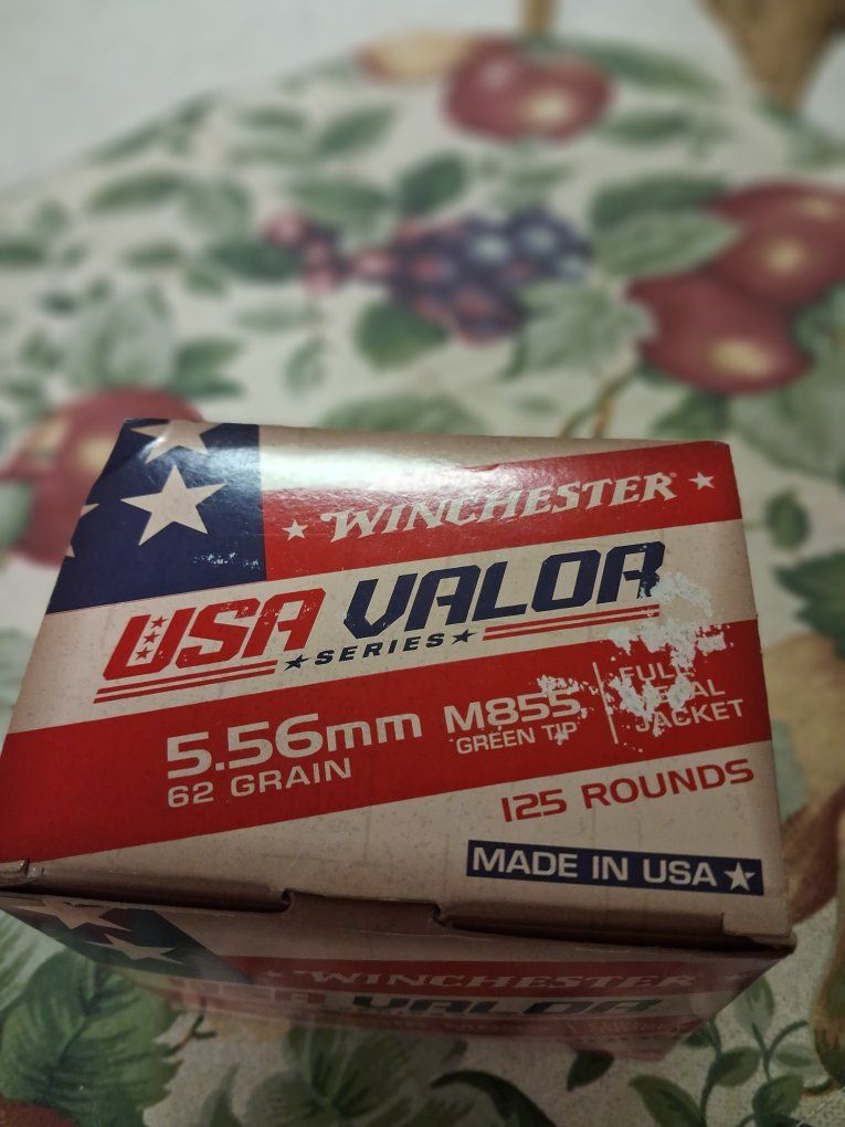 125-round value box of Winchester USA Valor Series 5.56mm M855
