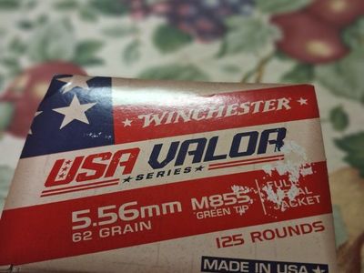 125-round value box of Winchester USA Valor Series 5.56mm M855