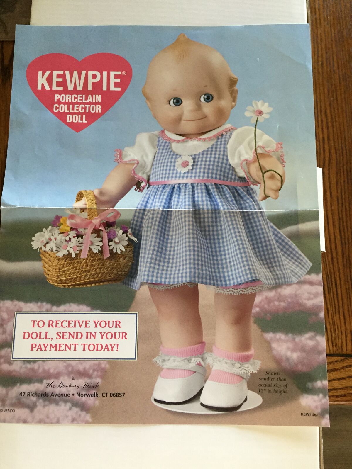 Kewpie Porcelain Danbury Mint Collector Doll