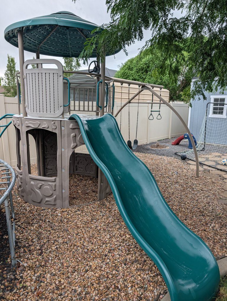 Lifetime Playset with slide and climbing walls
