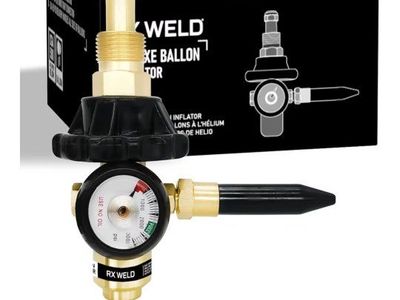 RX WELD Helium Latex Balloon Filler Regulator 0-3000 PSI with Gauge for CGA580 Tank Valve
used once