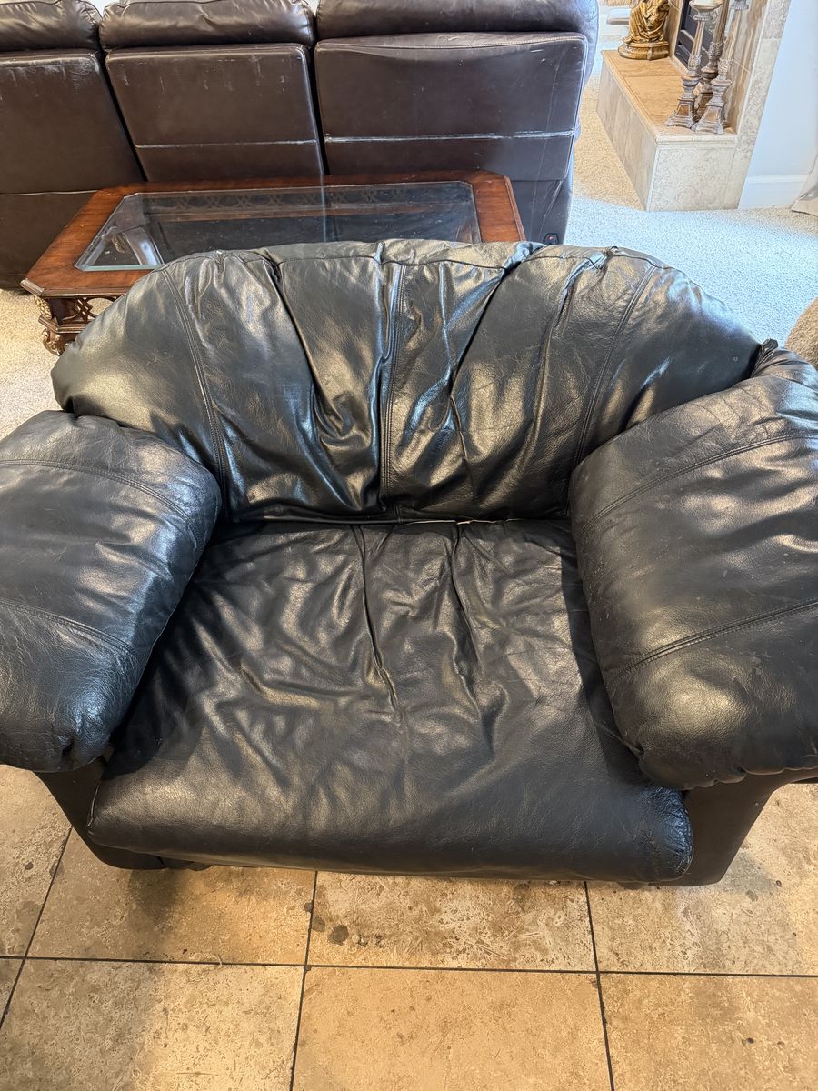 Large Leather Comfortable Chair