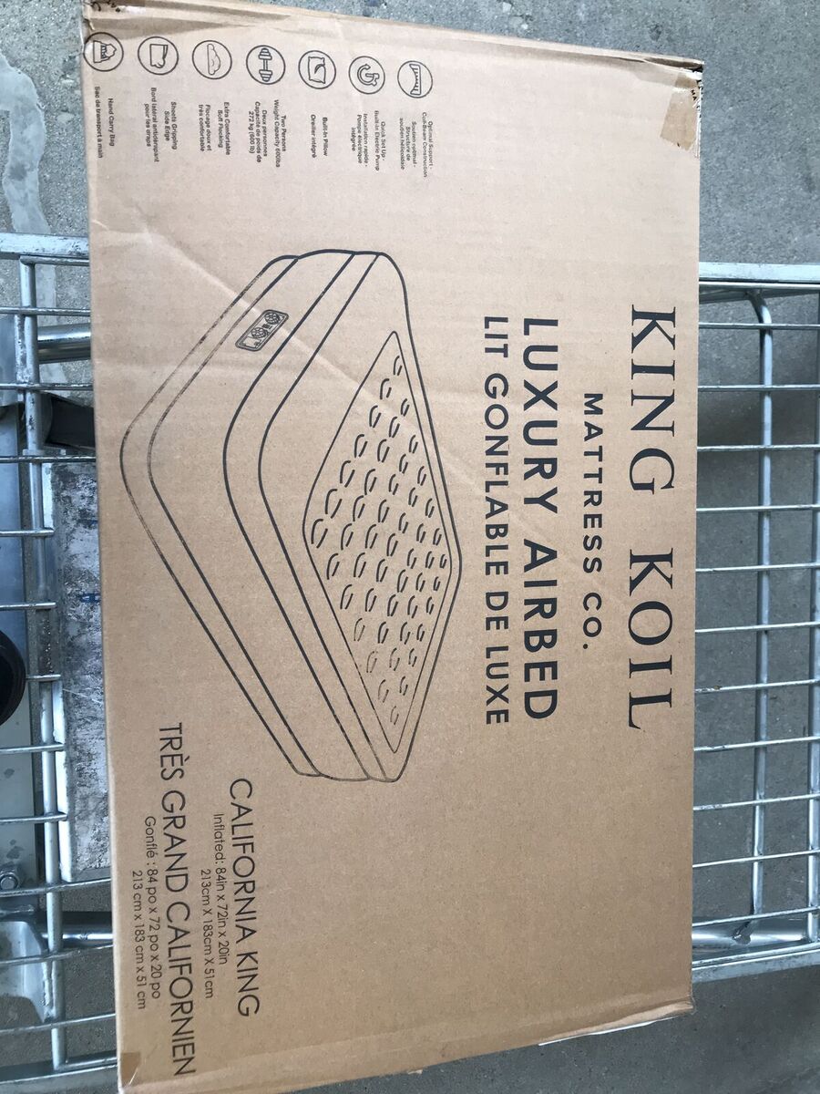 New self inflating bed air mattress California king new in box
