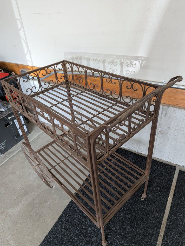 Wrought Iron Wedding Decor Set - Arch, Gazebo, and Rolling Cart
