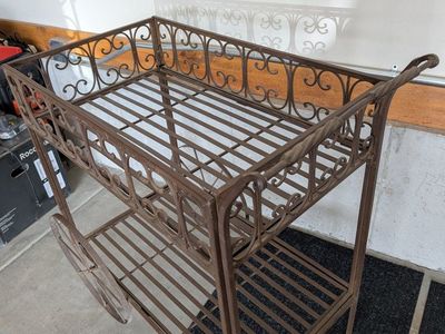 Wrought Iron Wedding Decor Set - Arch, Gazebo, and Rolling Cart