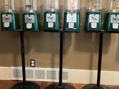 Vintage Oak Manufacturing gum ball vending machines