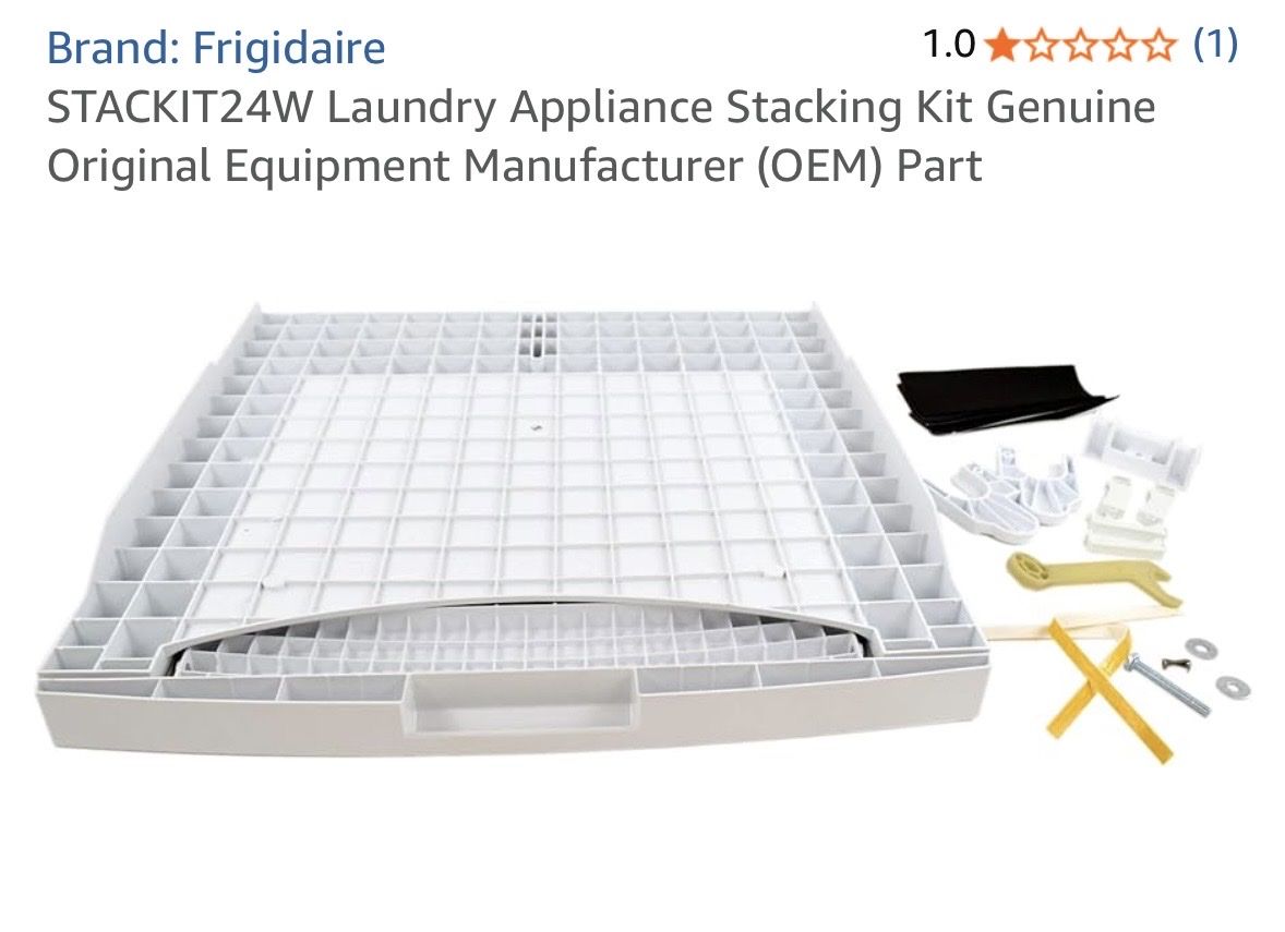 Frigidaire STACKIT24W Laundry Appliance Stacking Kit - Genuine OEM Part for Washer/Dryer