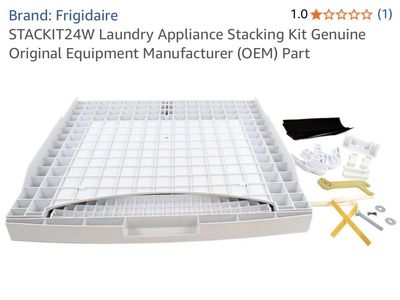 Frigidaire STACKIT24W Laundry Appliance Stacking Kit - Genuine OEM Part for Washer/Dryer