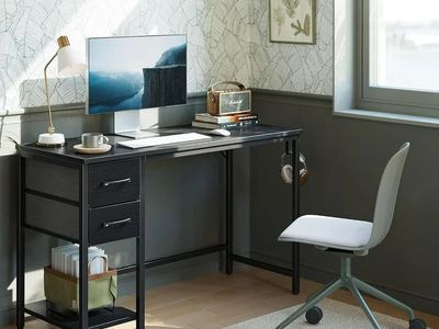 DESINO Computer Desk with Drawers, 40 Inch