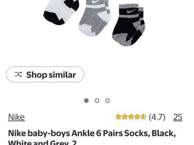 Brand new Nike baby-boys Ankle 6 Pairs Socks