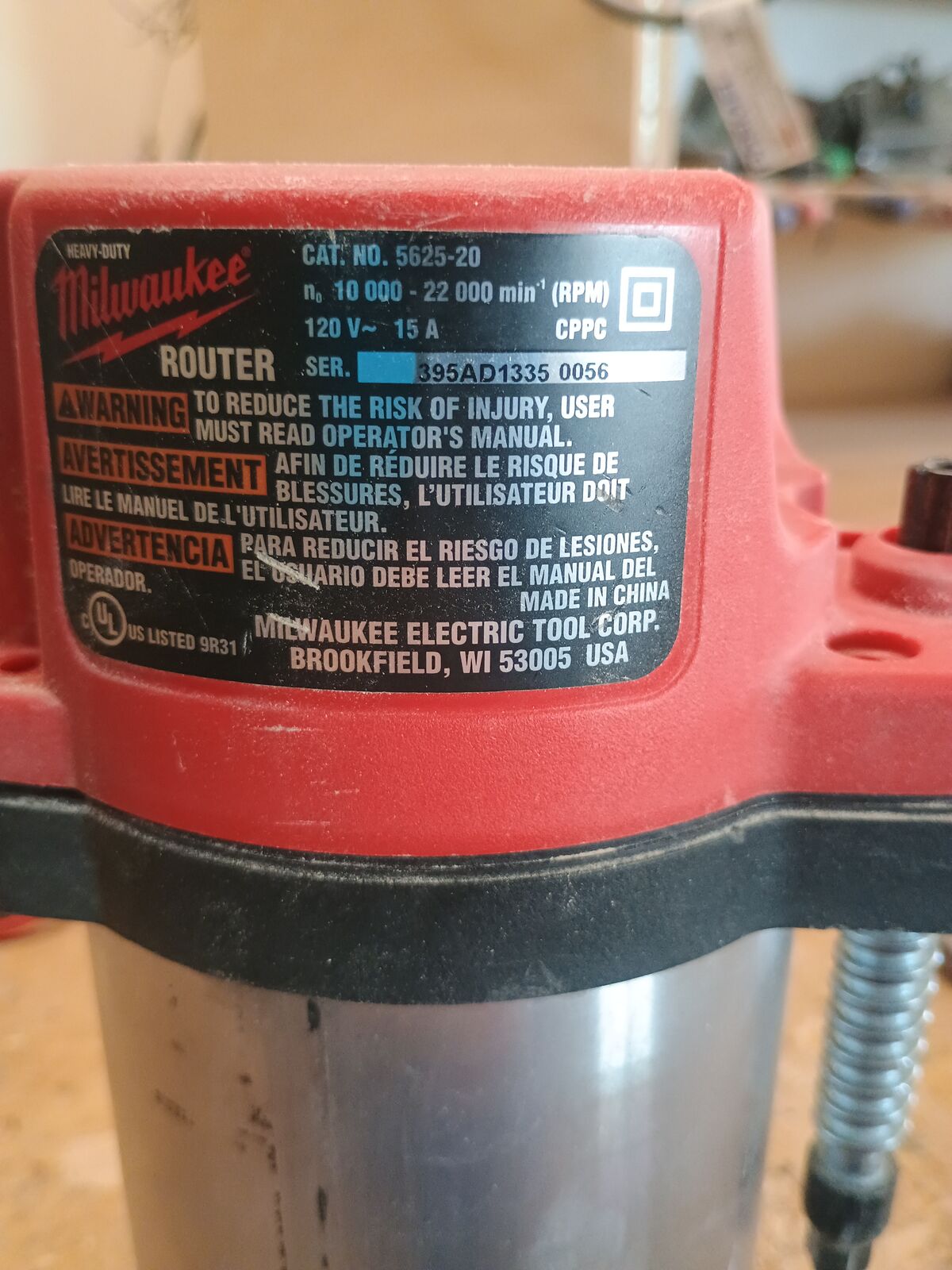 ISO Milwaukee 5625-20 router