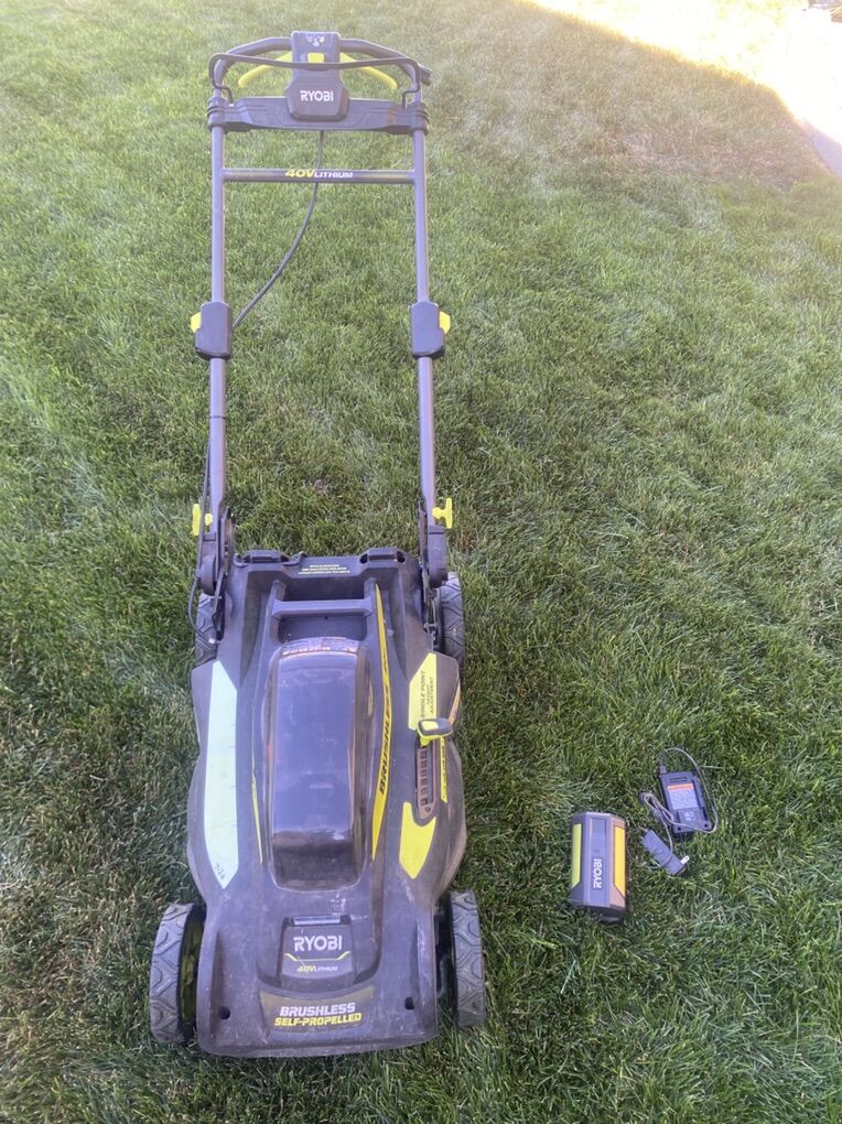 Ryobi 40 Volt Brushless Lawn Mower 20 40v Battery