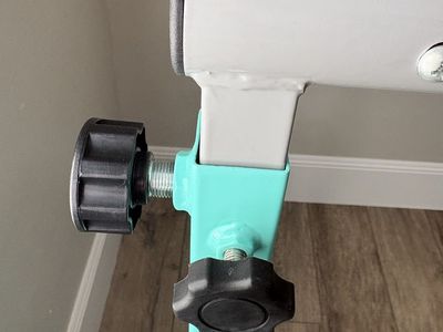Funcheer Adjustable Fitness Stand / Gymnastics Bar, Teal and Gray
