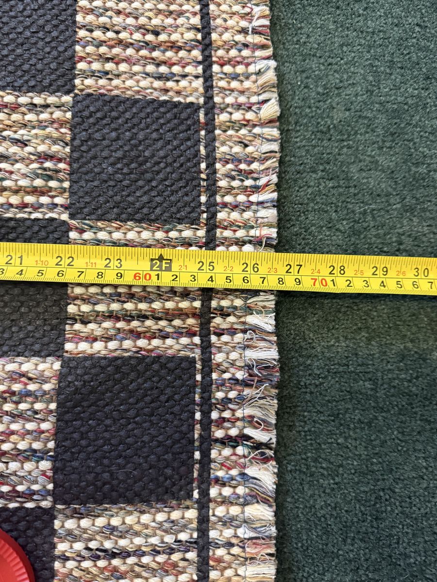 Large Checkers Board  Rug With Tic Tac Toe